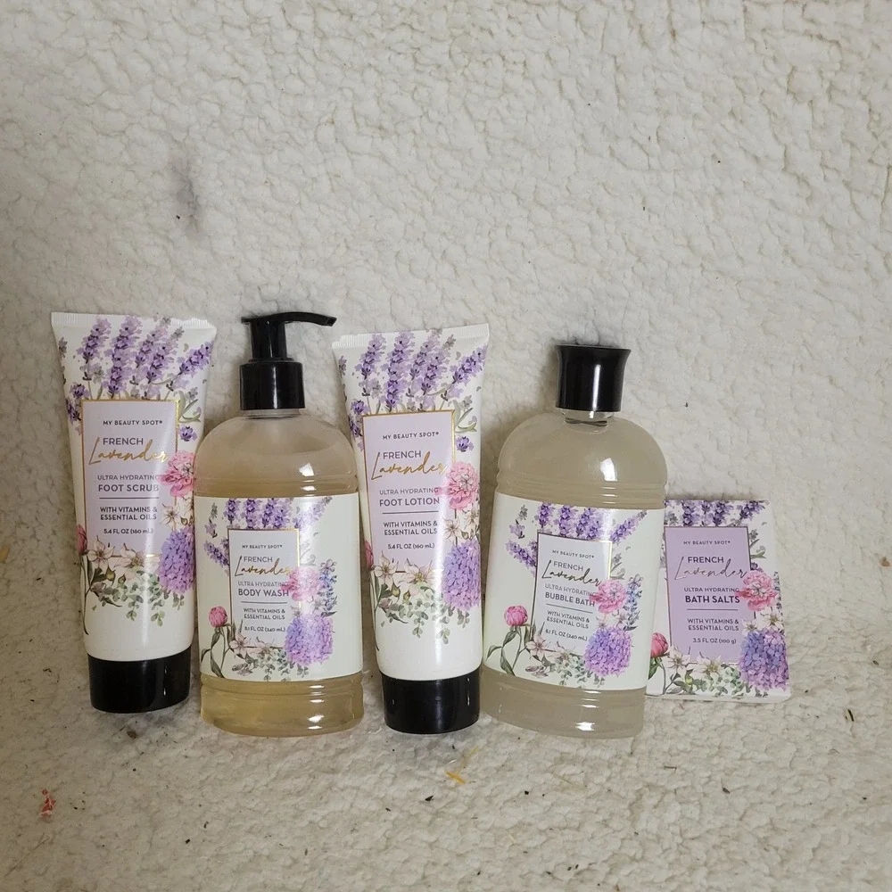 My Beauty Spot French Lavender 5pc Bath Body Set Unisex OS New Spa Gift Bundle